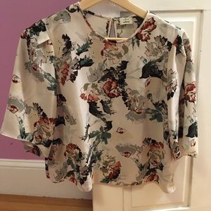 Aritzia Wilifred Cambrai floral top